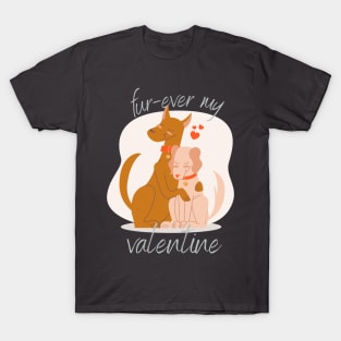 Forever my Valentine Cute Dogs Couple T-Shirt